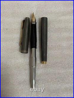 PARKER 75 Vintage Fountain Pen Sjizure Sterling Silver Nib F 14K