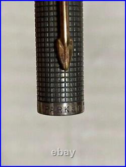 PARKER 75 Vintage Fountain Pen Sjizure Sterling Silver Nib F 14K