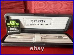 PARKER Ballpoint Pen 75 Sterling Silver 925 Gadrooned France Rare Vintage 1970