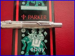 PARKER Ballpoint Pen 75 Sterling Silver 925 Godron SP France Rare Vintage 70