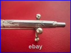PARKER Ballpoint Pen 75 Sterling Silver 925 Godron SP France Rare Vintage 70