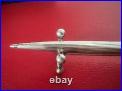 PARKER Ballpoint Pen 75 Sterling Silver 925 Godron SP France Rare Vintage 70