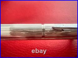 PARKER Ballpoint Pen 75 Sterling Silver 925 Godron SP France Rare Vintage 70