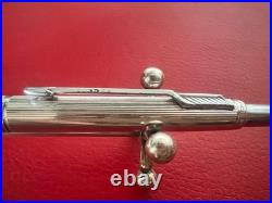 PARKER Ballpoint Pen 75 Sterling Silver 925 Godron SP France Rare Vintage 70