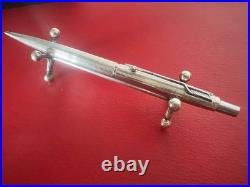 PARKER Ballpoint Pen 75 Sterling Silver 925 Godron SP France Rare Vintage 70