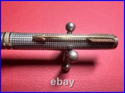 PARKER Ballpoint Pen Premiere STERLING SILVER 925 Grid Pattern