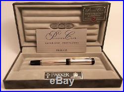 PARKER Duofold International 18K Gold Medium NIB Sterling Silver Fountain Pen