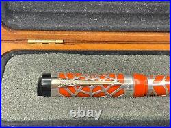 PARKER Duofold Orange Fountain Pen FULTZ Sterling Silver SPIDER WEB Overlay NEW