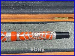 PARKER Duofold Orange Fountain Pen FULTZ Sterling Silver SPIDER WEB Overlay NEW