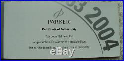 PARKER PREMIER JOTTER 2004 JUBILEE LTD EDITION STERLING SILVER Black