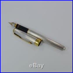 PARKER SONNET FOUGERE Sterling Silver Fountain Pen with 18K Fine Nib FRANCE