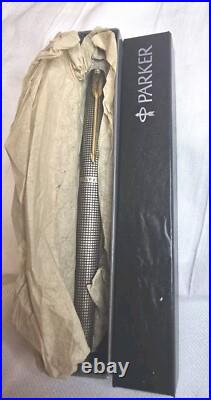 PARKER STERLING SILVER VINTAGE FOUNTAIN PEN WITH 14K NIB withORIGINAL PACKAGING