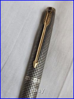 PARKER STERLING SILVER VINTAGE FOUNTAIN PEN WITH 14K NIB withORIGINAL PACKAGING