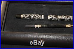 PARKER Snake Fountain Pen Sterling Silver New Complete Year 1997