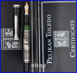 PELIKAN 1995 M910 (Ebel) Toledo Old Style. 925 Sterling Silver Fountain Pen M PF