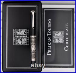 PELIKAN 1995 M910 (Ebel) Toledo Old Style. 925 Sterling Silver Fountain Pen M PF
