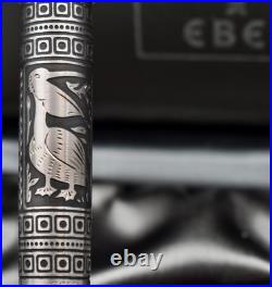 PELIKAN 1995 M910 (Ebel) Toledo Old Style. 925 Sterling Silver Fountain Pen M PF