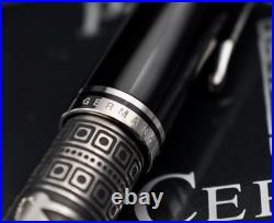 PELIKAN 1995 M910 (Ebel) Toledo Old Style. 925 Sterling Silver Fountain Pen M PF