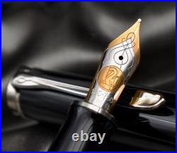 PELIKAN 1995 M910 (Ebel) Toledo Old Style. 925 Sterling Silver Fountain Pen M PF