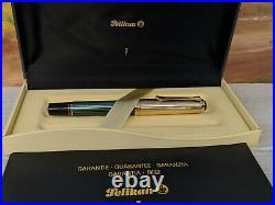 PELIKAN Souveran M650 Green / Vermeil (GP Sterling Silver 925) Fountain Pen