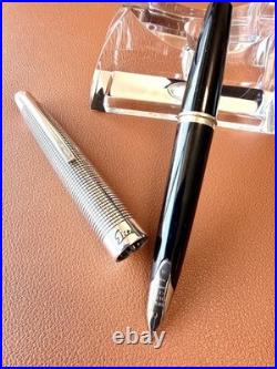 PILOT Elite Fountain Pen Sterling Silver 18K-750WG Nib-Fine H674-Vintage 1974