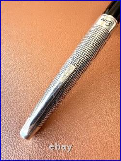 PILOT Elite Fountain Pen Sterling Silver 18K-750WG Nib-Fine H674-Vintage 1974