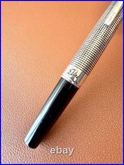PILOT Elite Fountain Pen Sterling Silver 18K-750WG Nib-Fine H674-Vintage 1974
