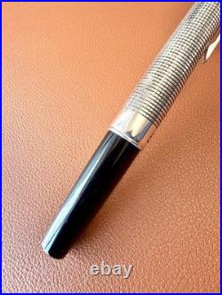 PILOT Elite Fountain Pen Sterling Silver 18K-750WG Nib-Fine H674-Vintage 1974