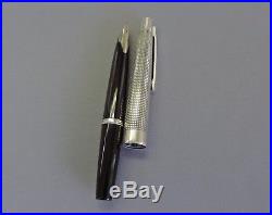 PILOT Fountain Pen Elite Sterling Silver 18KWG White Gold F H571 Japan Vintage