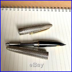 PILOT Old Elite Sterling Silver Fountain Pen18K Vintage Rare