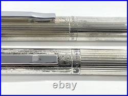 PLATINUM Silver Ballpoint Pen & Mechanical Pencil 2-Piece Set Pre-Owned
