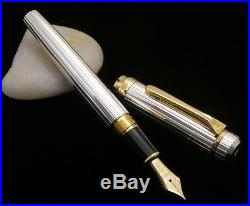 PLATINUM Sterling Silver 925 Tankin Technique GOLD 18K Nib Fountain Pen
