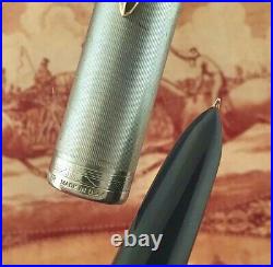 Parker 51 Fountain Pen Sterling Cap Scarce 1 Line 1942 1st Quarter Imprint Clean