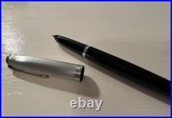 Parker 51 Fountain Pen with Black Barrel + Sterling Silver Cap + Gold Arrow Clip