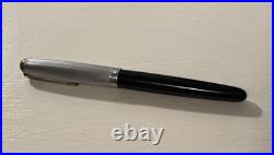 Parker 51 Fountain Pen with Black Barrel + Sterling Silver Cap + Gold Arrow Clip