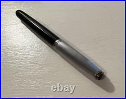 Parker 51 Fountain Pen with Black Barrel + Sterling Silver Cap + Gold Arrow Clip