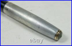 Parker 51 Vacumatic Fountain Pen Fine 14k Nib Sterling Silver Cap PLEASE READ