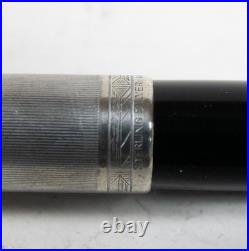Parker 51 Vacumatic Fountain Pen Fine 14k Nib Sterling Silver Cap PLEASE READ
