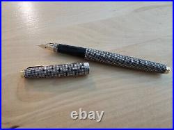 Parker 75 1st Edition Cisele Sterling Silver Fountain Pen USA 14K Nib