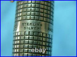 Parker 75 Cisele Flat Top Sterling Silver Fountain Pen F 14K Nib #903