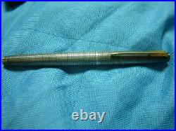 Parker 75 Cisele Flat Top Sterling Silver Fountain Pen F 14K Nib #903