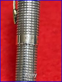 Parker 75 Cisele Sterling Silver 925 Ballpoint Pen New Refill Vintage Japan