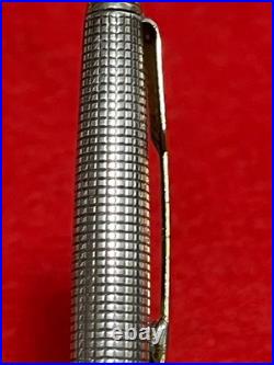 Parker 75 Cisele Sterling Silver 925 Ballpoint Pen New Refill Vintage Japan