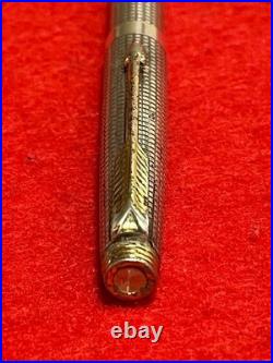 Parker 75 Cisele Sterling Silver 925 Ballpoint Pen New Refill Vintage Japan