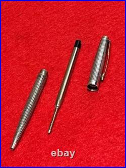 Parker 75 Cisele Sterling Silver 925 Ballpoint Pen New Refill Vintage Japan