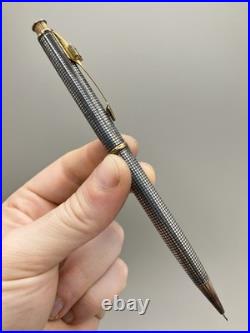 Parker 75 Cisele Sterling Silver Ballpoint Pen Gold Trim USA Vintage 1994