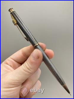 Parker 75 Cisele Sterling Silver Ballpoint Pen Gold Trim USA Vintage 1994