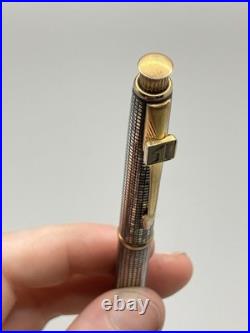 Parker 75 Cisele Sterling Silver Ballpoint Pen Gold Trim USA Vintage 1994