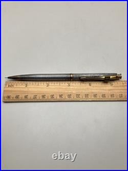 Parker 75 Cisele Sterling Silver Ballpoint Pen Gold Trim USA Vintage 1994