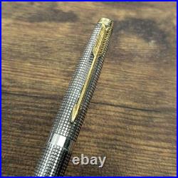 Parker 75 Cisele Sterling Silver Fountain Pen 14K Gold Fine Nib F France